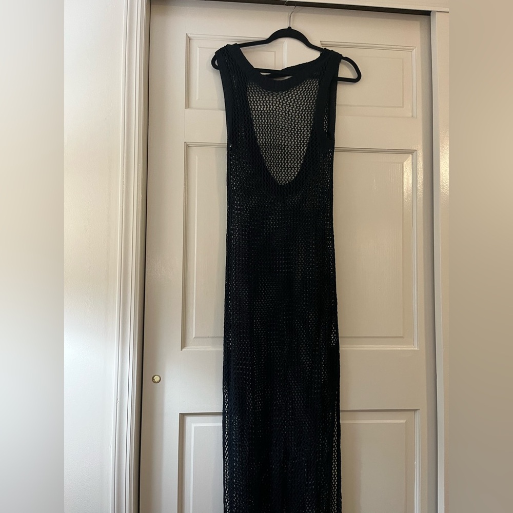 New never worn 
Black cut out bathing suit cover-up dress
